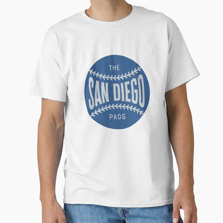 San Diego Baseball Ball Stitching T-Shirt - Fun Novelty Design Men Women - T-Shirt, Sweatshirt, Hoodie