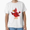 Funky Red Cardinal Bird Primitive Art T-Shirt - Streetwear Style for Adults - T-Shirt, Sweatshirt, Hoodie