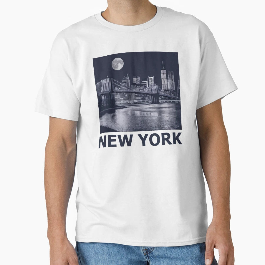 Brooklyn Bridge New York T-Shirt - Minimalist Print Unisex - T-Shirt, Sweatshirt, Hoodie