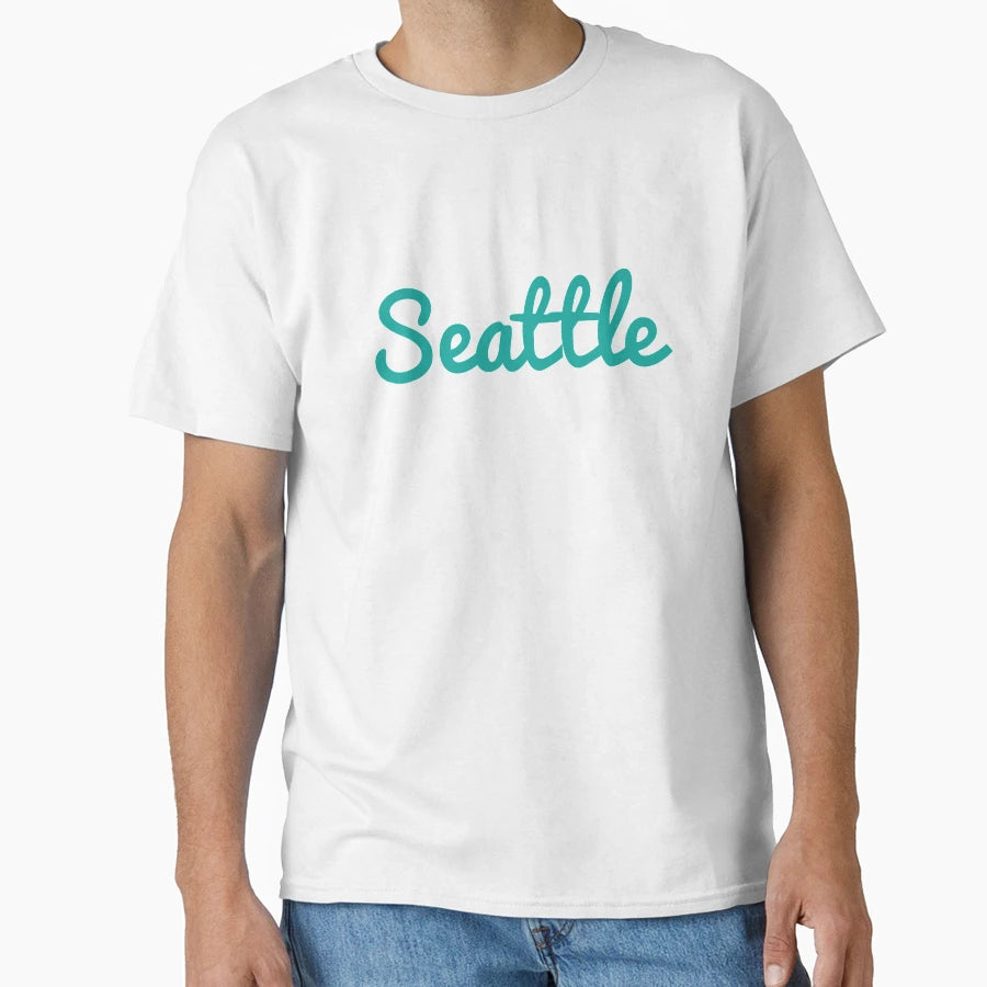 Seattle Green T-Shirt - Custom Art Print Men Women - T-Shirt, Sweatshirt, Hoodie