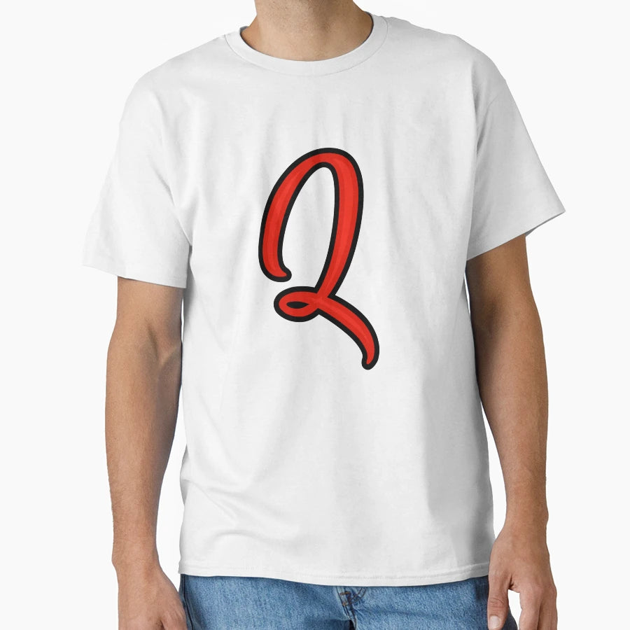 Initial Monogram Q T-Shirt - Graphic Print Unisex - T-Shirt, Sweatshirt, Hoodie
