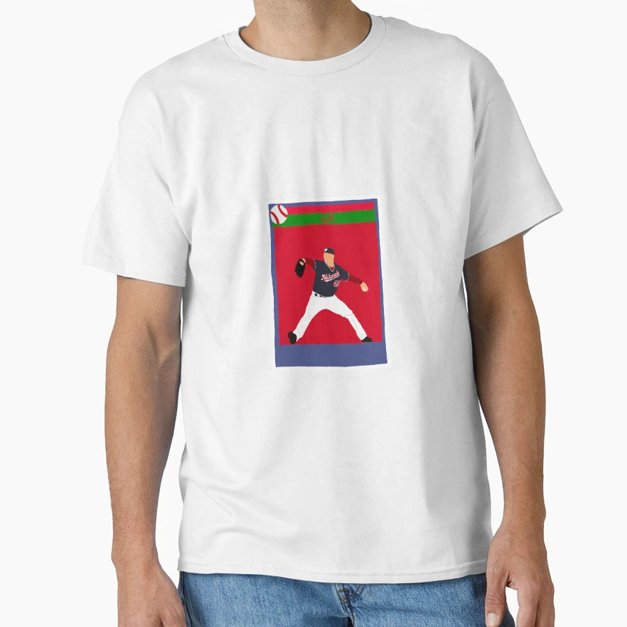 Patrick Corbin Baseball Card T-Shirt - Streetwear Style for Adults - T-Shirt, Sweatshirt, Hoodie