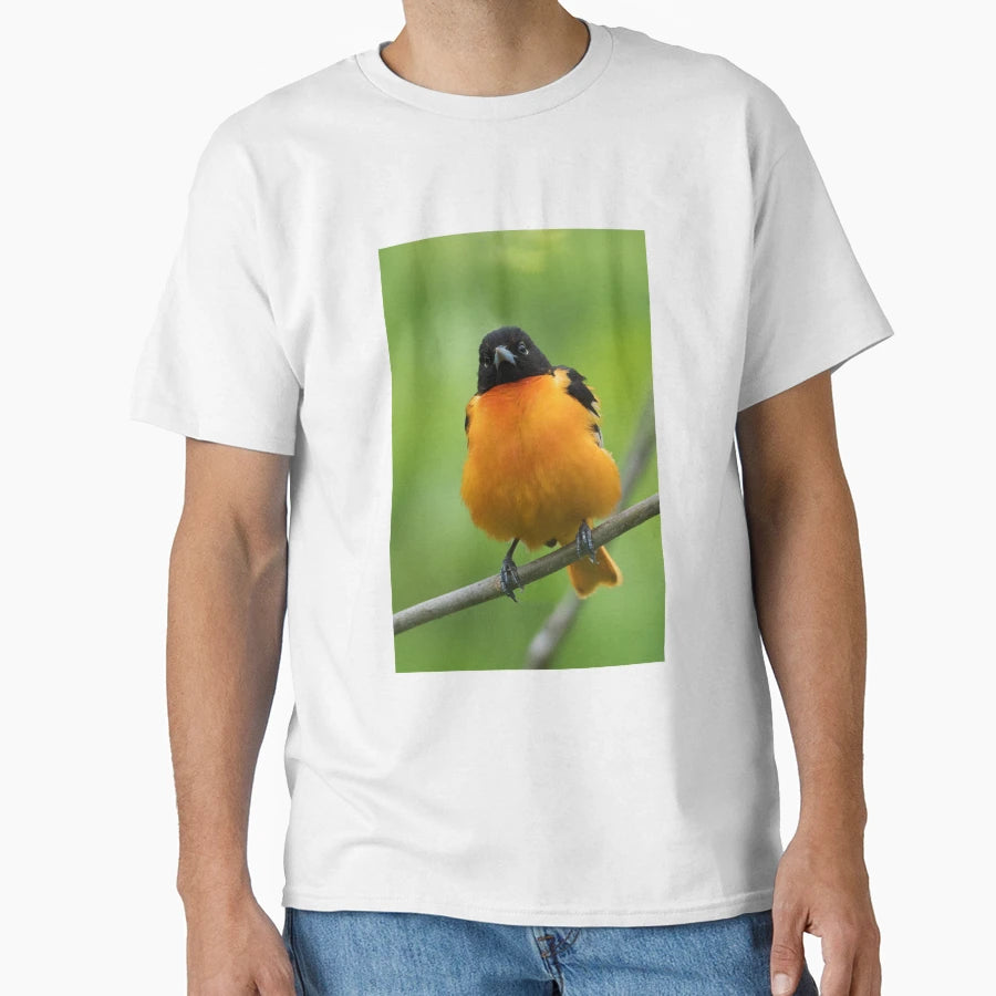 Puffy Baltimore Oriole T-Shirt - Custom Art Print Unisex - T-Shirt, Sweatshirt, Hoodie