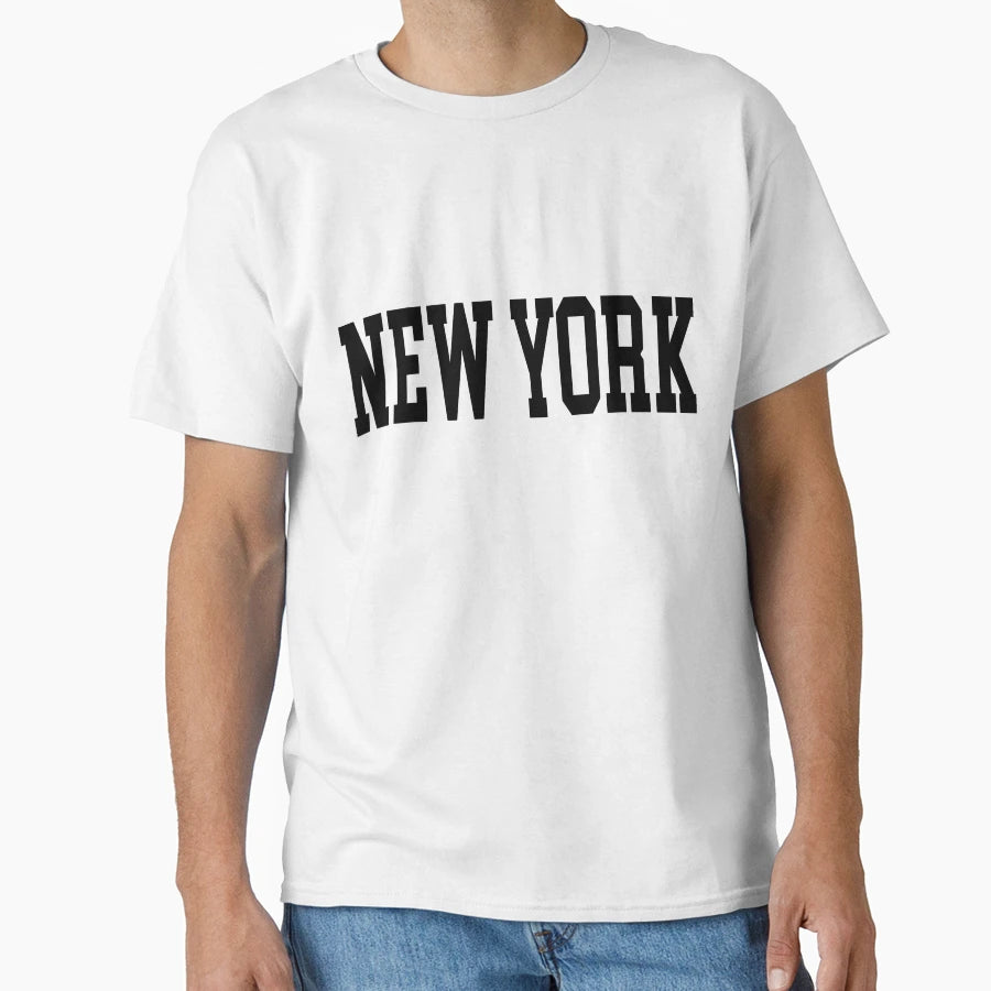 New York College Text T-Shirt - Fun Novelty Design for Adults - T-Shirt, Sweatshirt, Hoodie
