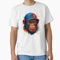 Chimp Baseball Cap T-Shirt - Minimalist Print Unisex - T-Shirt, Sweatshirt, Hoodie