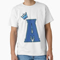 Blue Letter T-Shirt - Unique Graphic Men Women - T-Shirt, Sweatshirt, Hoodie