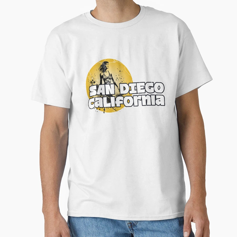 San Diego California T-Shirt - Custom Art Print Men Women - T-Shirt, Sweatshirt, Hoodie
