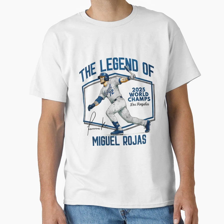 Dodgers Miguel Rojas World Series T-Shirt - Custom Art Print for Adults - T-Shirt, Sweatshirt, Hoodie