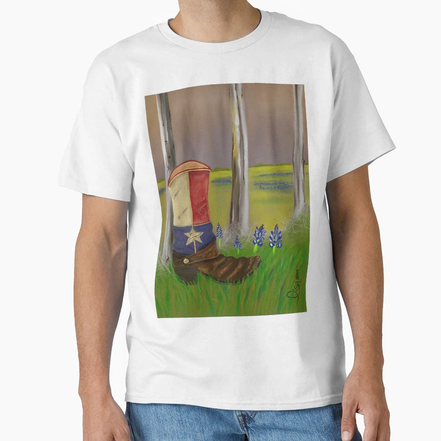 Lonestar Boot T-Shirt - Custom Art Print for Adults - T-Shirt, Sweatshirt, Hoodie