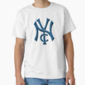 Nyc Emboss Dark Blue T-Shirt - Graphic Print Unisex - T-Shirt, Sweatshirt, Hoodie