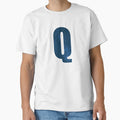 Letter Q Stars Sky Monogram Art T-Shirt - Casual Everyday Wear for Adults - T-Shirt, Sweatshirt, Hoodie