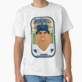 Baseball Blue Pinstripes Rhubarb T-Shirt - Minimalist Print Unisex - T-Shirt, Sweatshirt, Hoodie