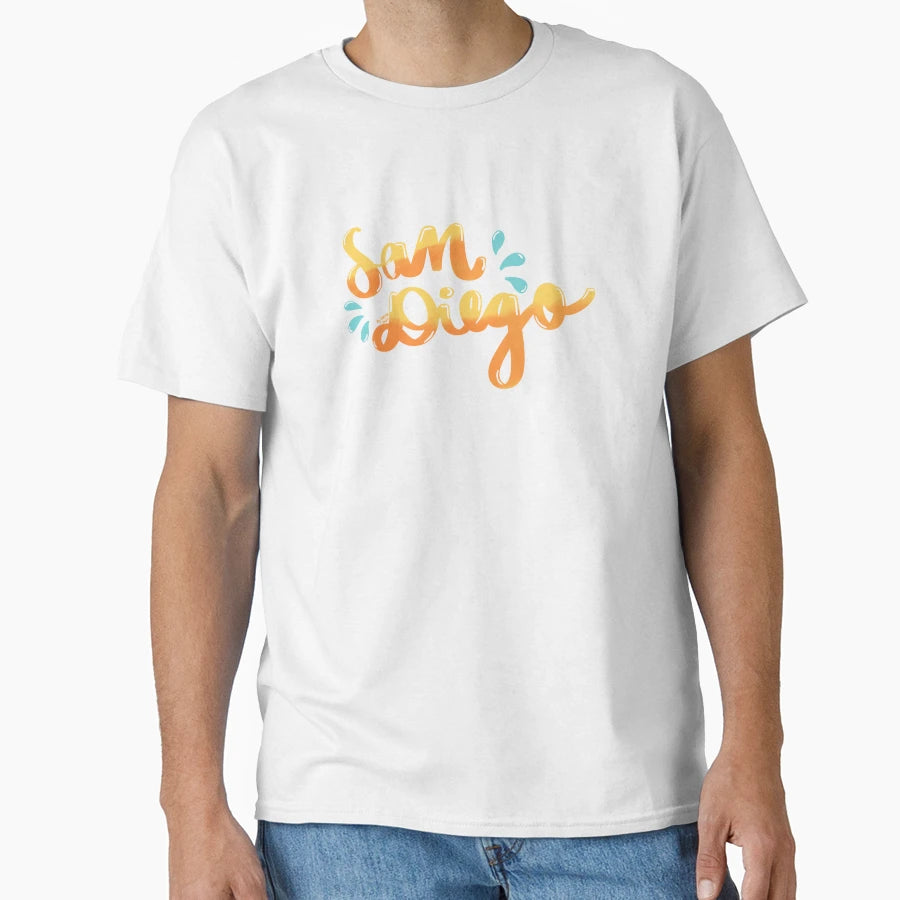 San Diego Gradient Ombre Text T-Shirt - Custom Art Print Men Women - T-Shirt, Sweatshirt, Hoodie