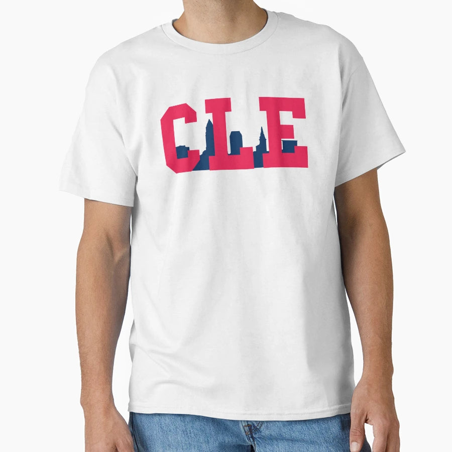 Cle Skyline Baseball T-Shirt - Graphic Print Unisex - T-Shirt, Sweatshirt, Hoodie