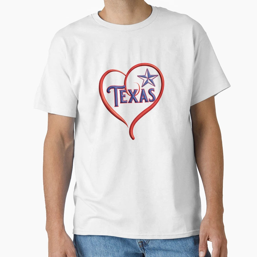 Texas Heart Star T-Shirt - Streetwear Style Unisex - T-Shirt, Sweatshirt, Hoodie