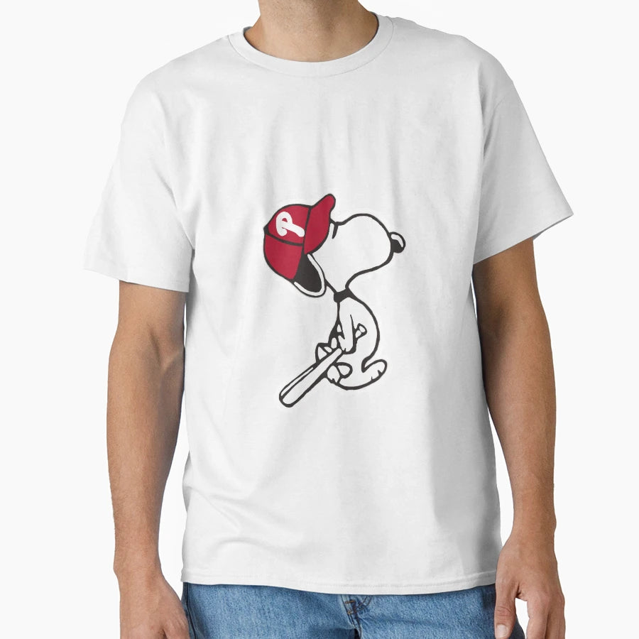 Phillies Snoopy T-Shirt - Custom Art Print Men Women - T-Shirt, Sweatshirt, Hoodie