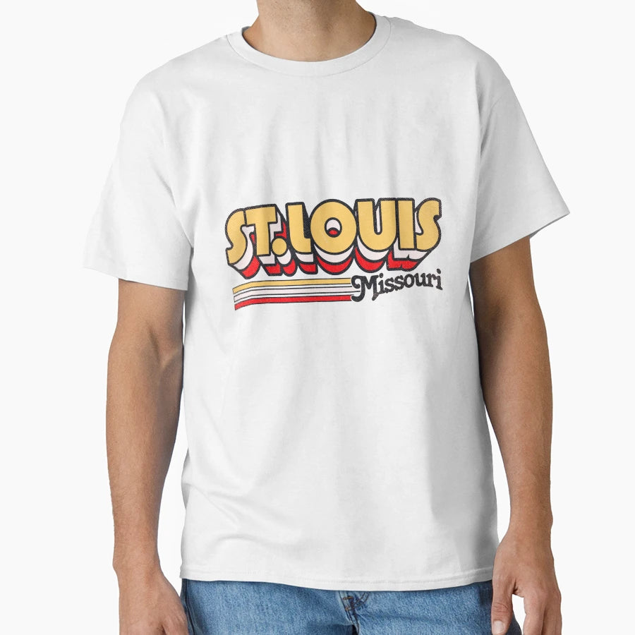 St Louis Mo City Stripes T-Shirt - Graphic Print Men Women - T-Shirt, Sweatshirt, Hoodie
