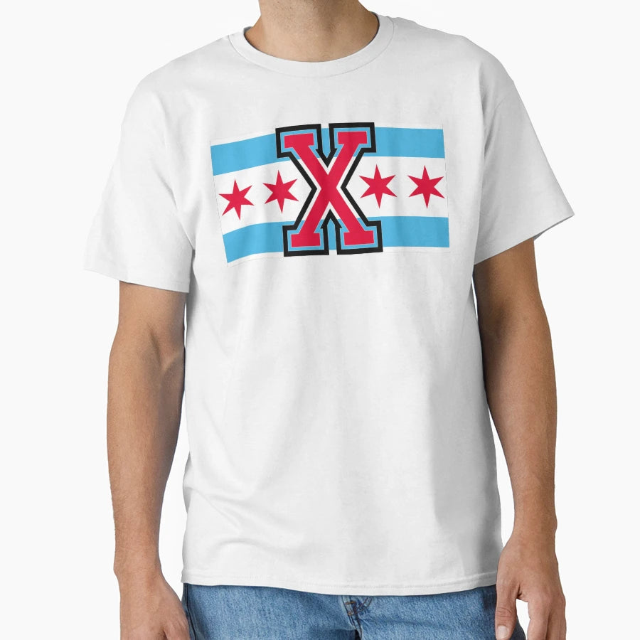 Straight Edge Chicago Flag V1 T-Shirt - Novelty Apparel for Adults - T-Shirt, Sweatshirt, Hoodie