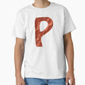 Letter Art Bacon Pattern P T-Shirt - Aesthetic Graphic Unisex - T-Shirt, Sweatshirt, Hoodie