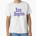 La Old English Text Purple California T-Shirt - Aesthetic Graphic Unisex - T-Shirt, Sweatshirt, Hoodie
