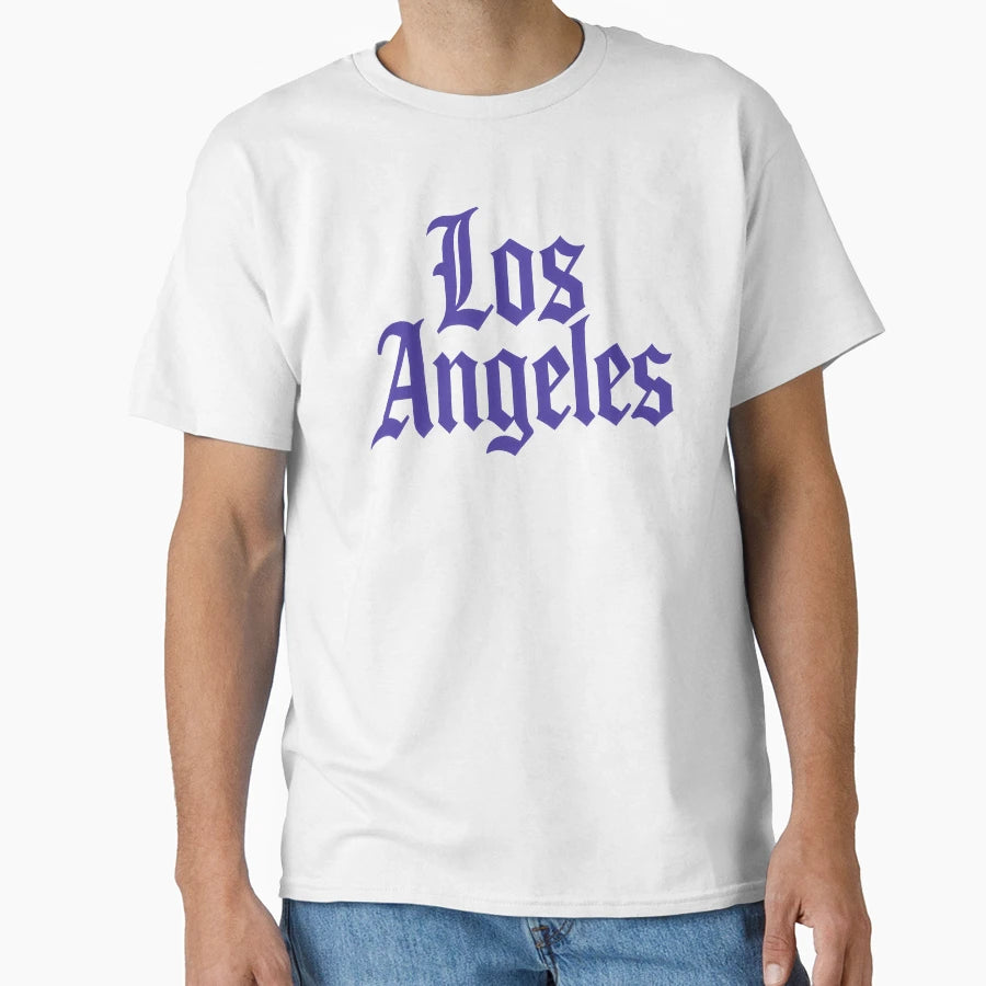 La Old English Text Purple California T-Shirt - Aesthetic Graphic Unisex - T-Shirt, Sweatshirt, Hoodie