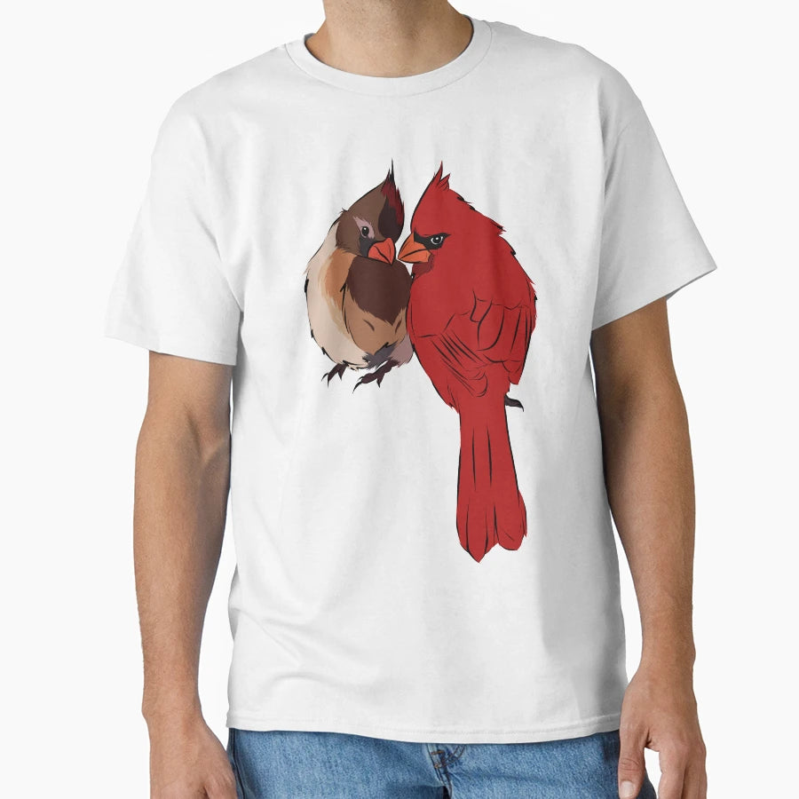 Two Cardinals Love T-Shirt - Unique Graphic Unisex - T-Shirt, Sweatshirt, Hoodie
