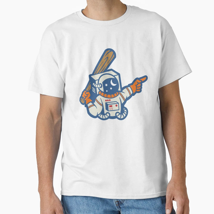 Moonshots Baseball Astronaut T-Shirt - Trendy Graphic for Adults - T-Shirt, Sweatshirt, Hoodie