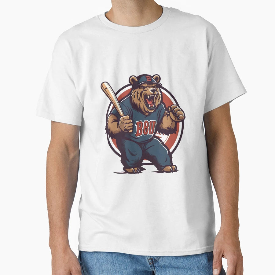 Bear League Baseball T-Shirt - Streetwear Style Unisex - T-Shirt, Sweatshirt, Hoodie