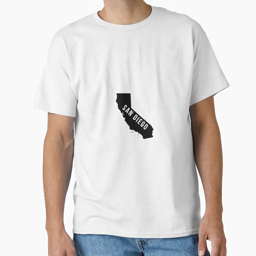 San Diego California State Silhouette T-Shirt - Novelty Apparel Unisex - T-Shirt, Sweatshirt, Hoodie