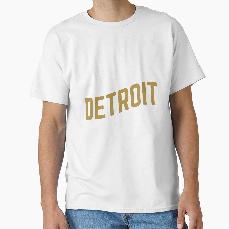 Detroit City Typography T-Shirt - Graphic Print Unisex - T-Shirt, Sweatshirt, Hoodie