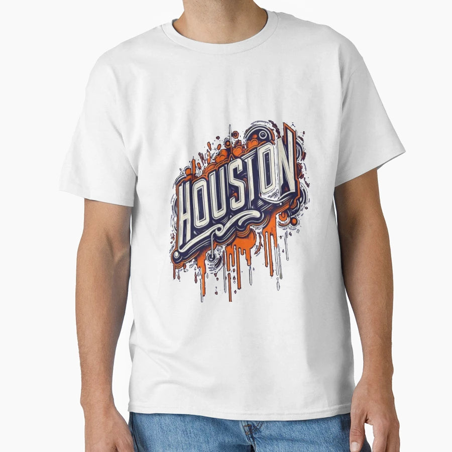 Houston Lets Go T-Shirt - Minimalist Print for Adults - T-Shirt, Sweatshirt, Hoodie