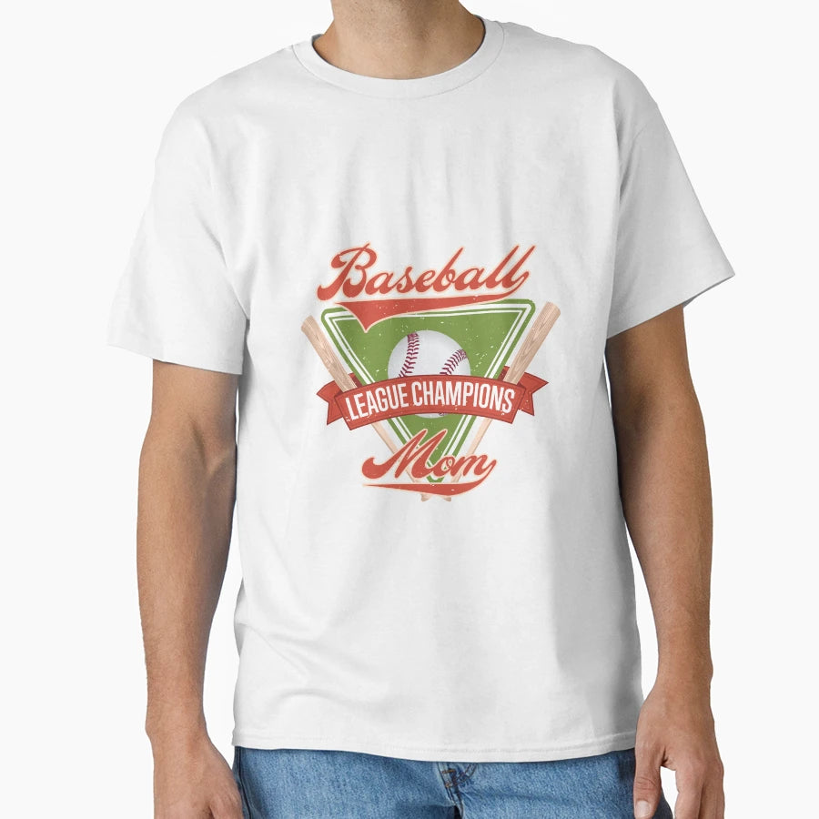 Baseball Mom T-Shirt - Custom Art Print Unisex - T-Shirt, Sweatshirt, Hoodie