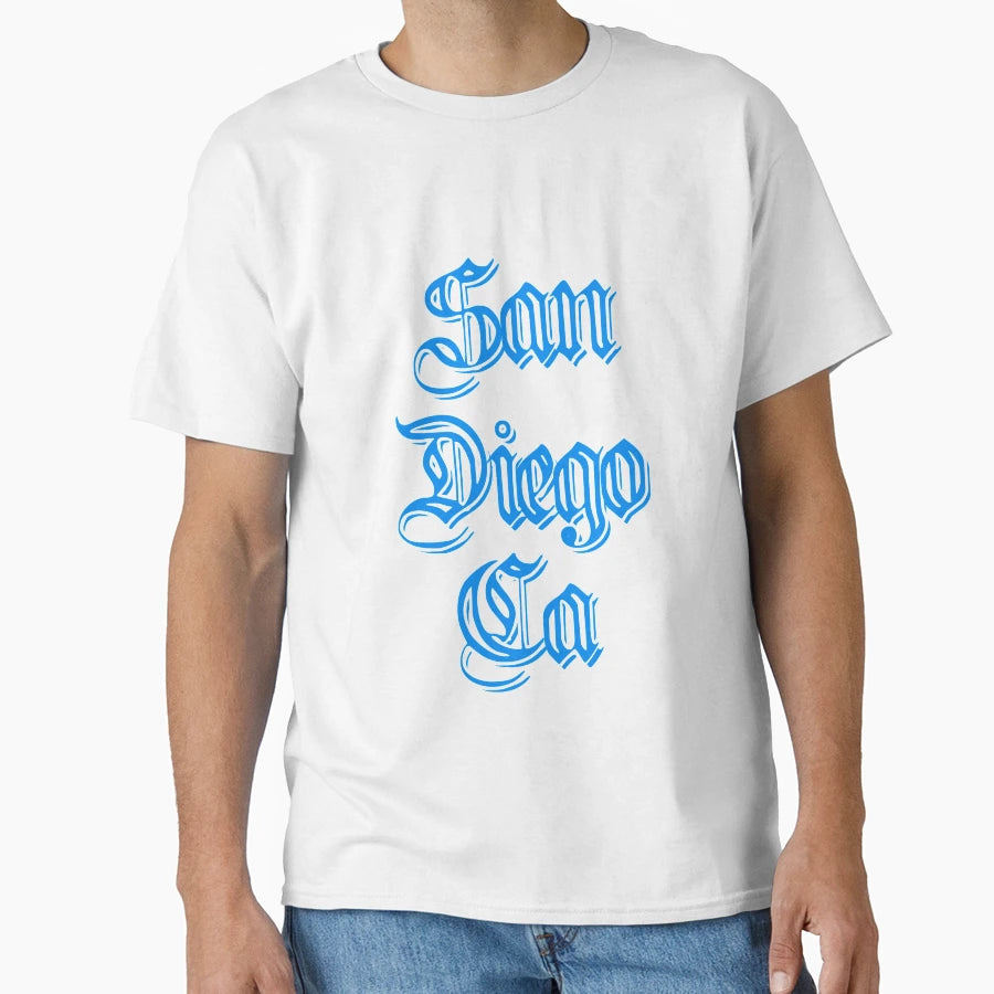 San Diego California Ca Text T-Shirt - Unique Graphic Men Women - T-Shirt, Sweatshirt, Hoodie