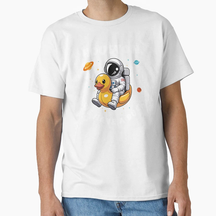 Houston We Have Duck Funny Astronaut T-Shirt - Graphic Print Men Women - T-Shirt, Sweatshirt, Hoodie