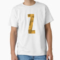 Letter Z Monogram Letter Art Yellow T-Shirt - Aesthetic Graphic for Adults - T-Shirt, Sweatshirt, Hoodie