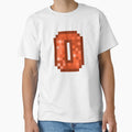 Letter Art Orange Pixel Pattern O T-Shirt - Casual Everyday Wear Unisex - T-Shirt, Sweatshirt, Hoodie