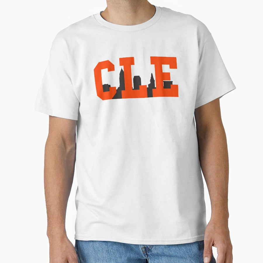 Cle Skyline Browns T-Shirt - Aesthetic Graphic Unisex - T-Shirt, Sweatshirt, Hoodie