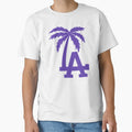 Los Angeles Palm Icon Simple Purple City T-Shirt - Novelty Apparel Unisex - T-Shirt, Sweatshirt, Hoodie
