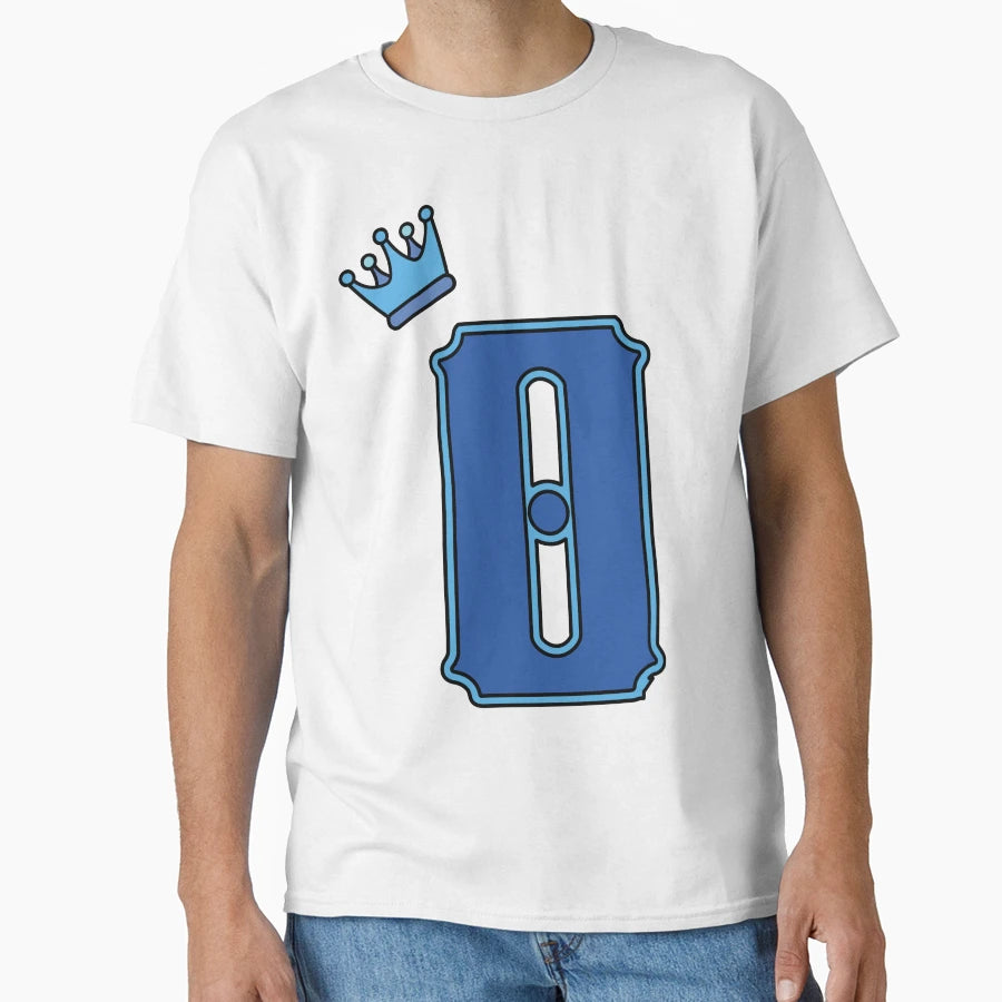 Blue Letter O T-Shirt - Minimalist Print for Adults - T-Shirt, Sweatshirt, Hoodie