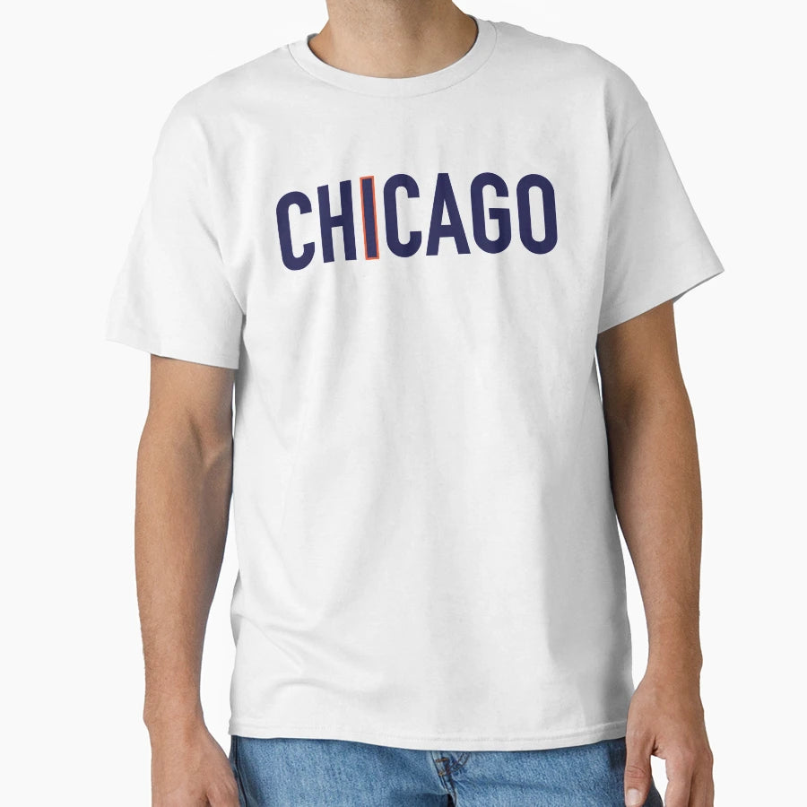 Ch1Cago Qb1 Navy T-Shirt - Minimalist Print for Adults - T-Shirt, Sweatshirt, Hoodie