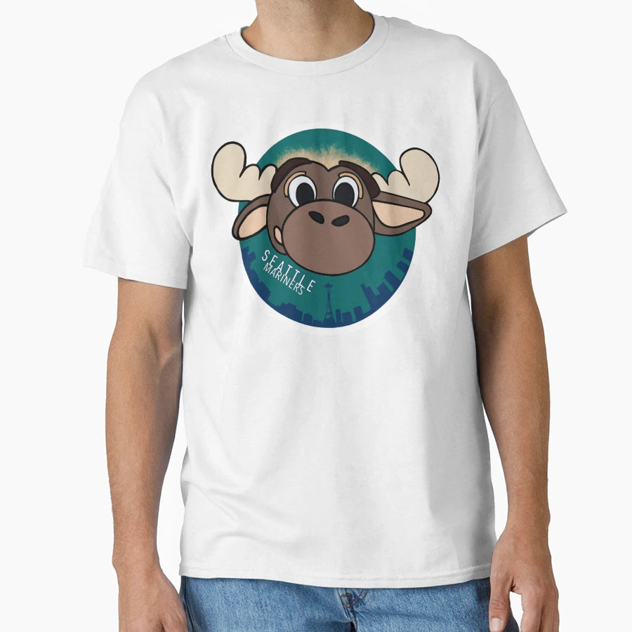 Seattle Moose Baseball T-Shirt - Casual Everyday Wear for Adults - T-Shirt, Sweatshirt, Hoodie