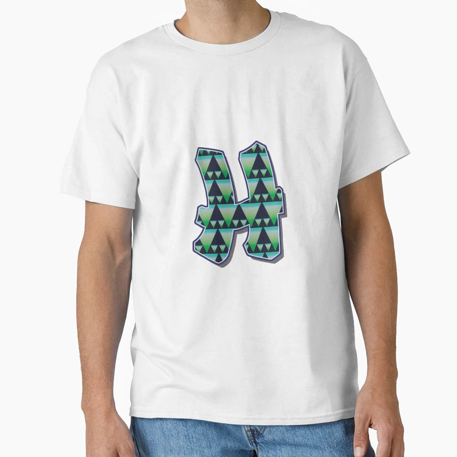 Letter H Pattern T-Shirt - Casual Everyday Wear Unisex - T-Shirt, Sweatshirt, Hoodie