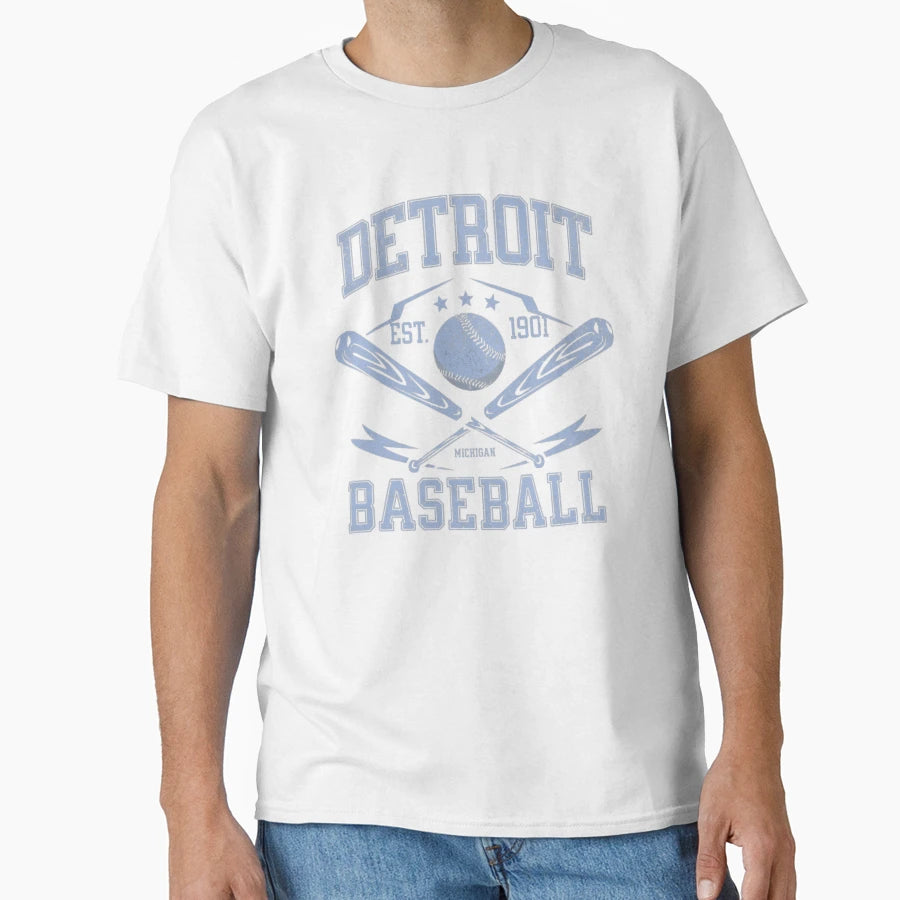 Detroit Baseball T-Shirt - Graphic Print Men Women - T-Shirt, Sweatshirt, Hoodie