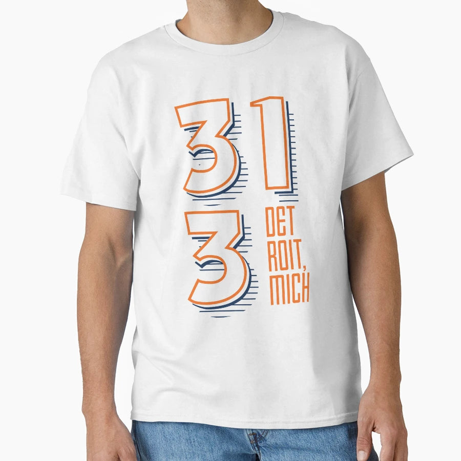 313 Detroit T-Shirt - Unique Graphic for Adults - T-Shirt, Sweatshirt, Hoodie