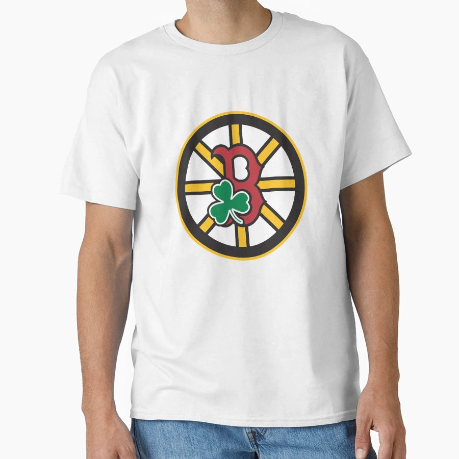 Boston Home Team Colors T-Shirt - Aesthetic Graphic Unisex - T-Shirt, Sweatshirt, Hoodie