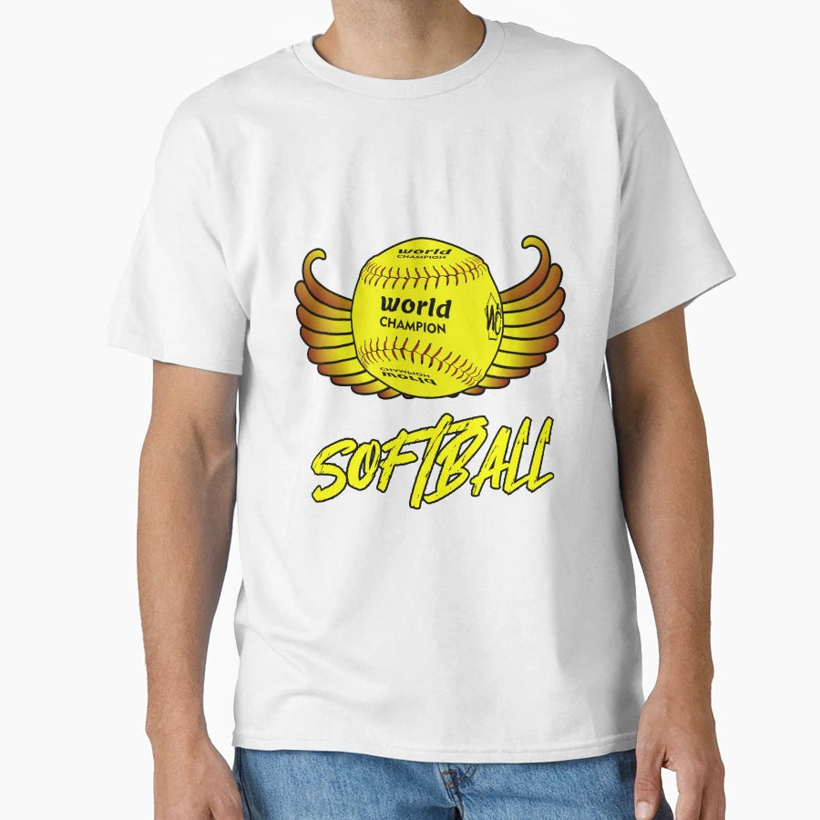 Softball Vector T-Shirt - Custom Art Print Unisex - T-Shirt, Sweatshirt, Hoodie