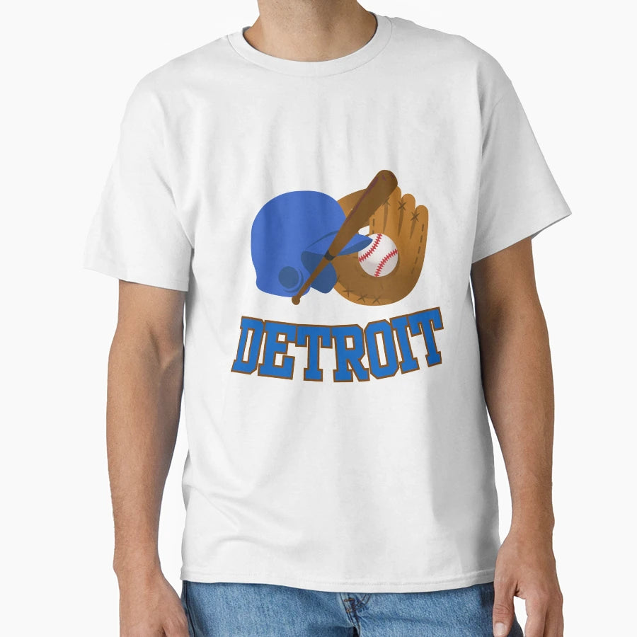 Detroit Sports Detroit Baseball T-Shirt - Aesthetic Graphic for Adults - T-Shirt, Sweatshirt, Hoodie
