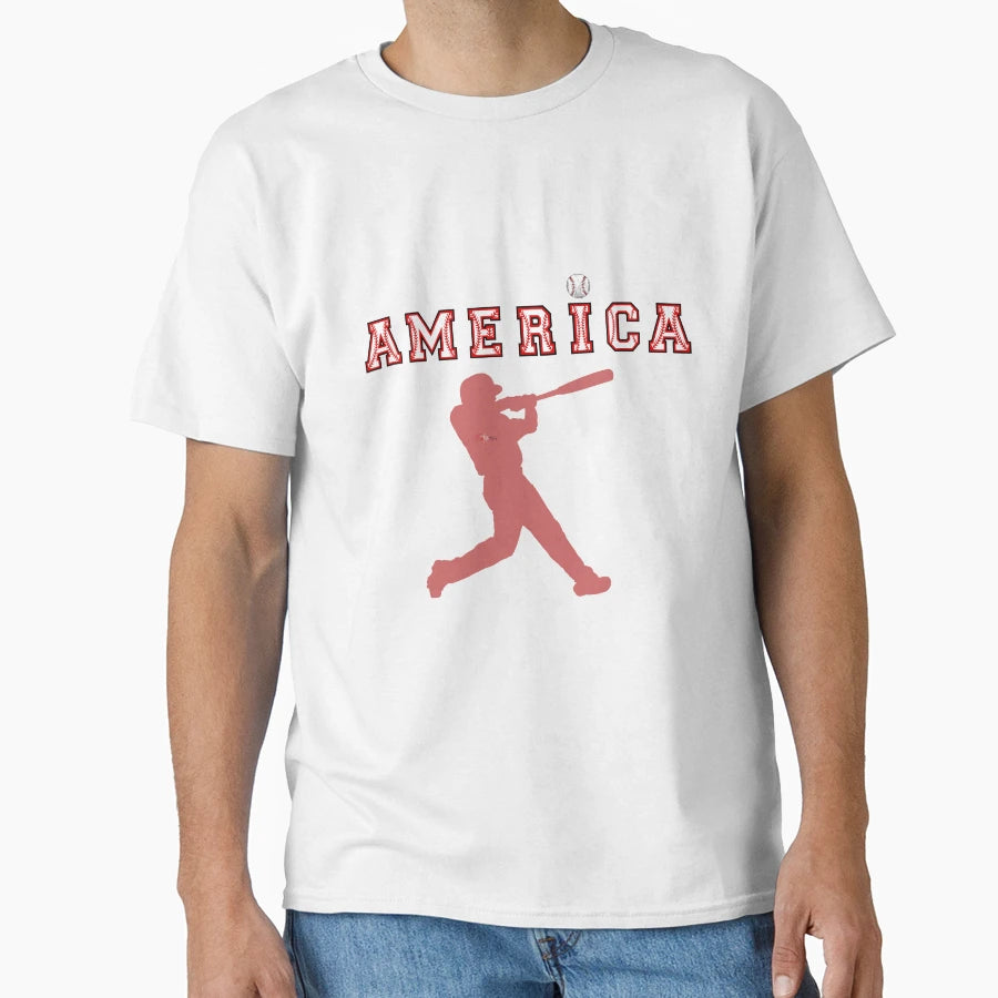 America Baseball Lover T-Shirt - Fun Novelty Design Unisex - T-Shirt, Sweatshirt, Hoodie