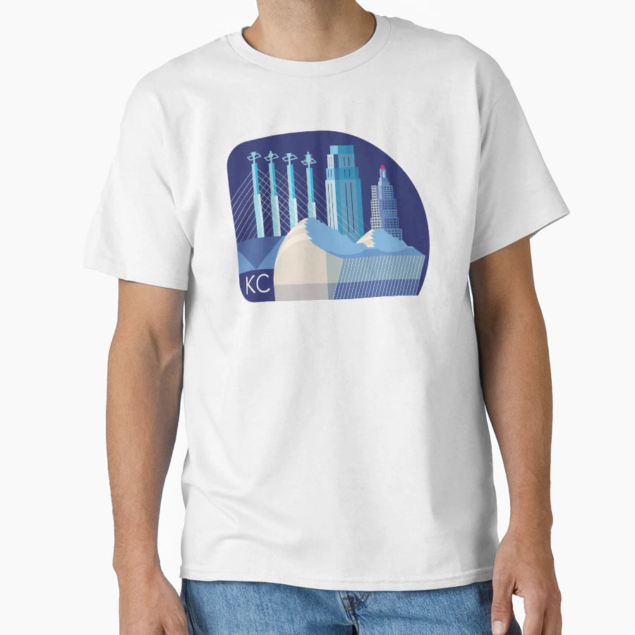 Kansas City Skyline Night T-Shirt - Trendy Graphic Men Women - T-Shirt, Sweatshirt, Hoodie