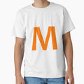 Orange Color Letter M T-Shirt - Trendy Graphic Men Women - T-Shirt, Sweatshirt, Hoodie